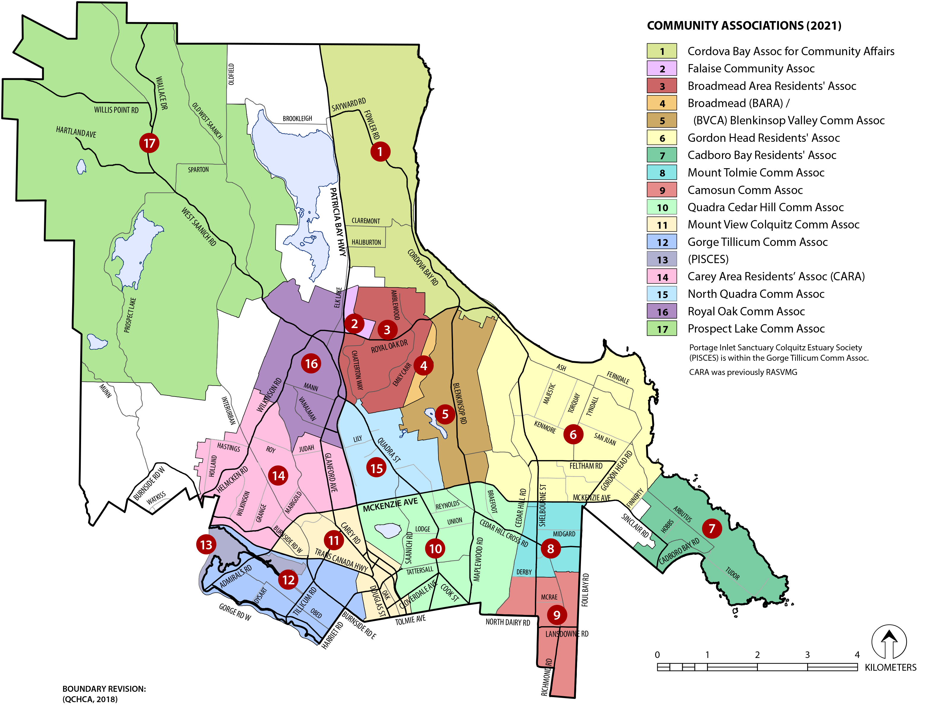 Map Of Saanich Bc Community Associations | District Of Saanich